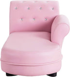 Costzon Kids Couch, 2 in 1 Princess Double Seat Children's Sofa w/PU Leather Surface, Toddler Armrest Chair for Kids Room, Soft Sofa Couch Toy Baby Boys Girls 3-5 Old Birthday