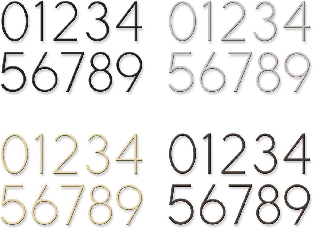 Distinctions 844686 House Number 1, Bronze Zinc Floating Address Number, Modern Outdoor Address Sign for Front Door, Mailbox, Wall, or Plaque, 5 Inches
