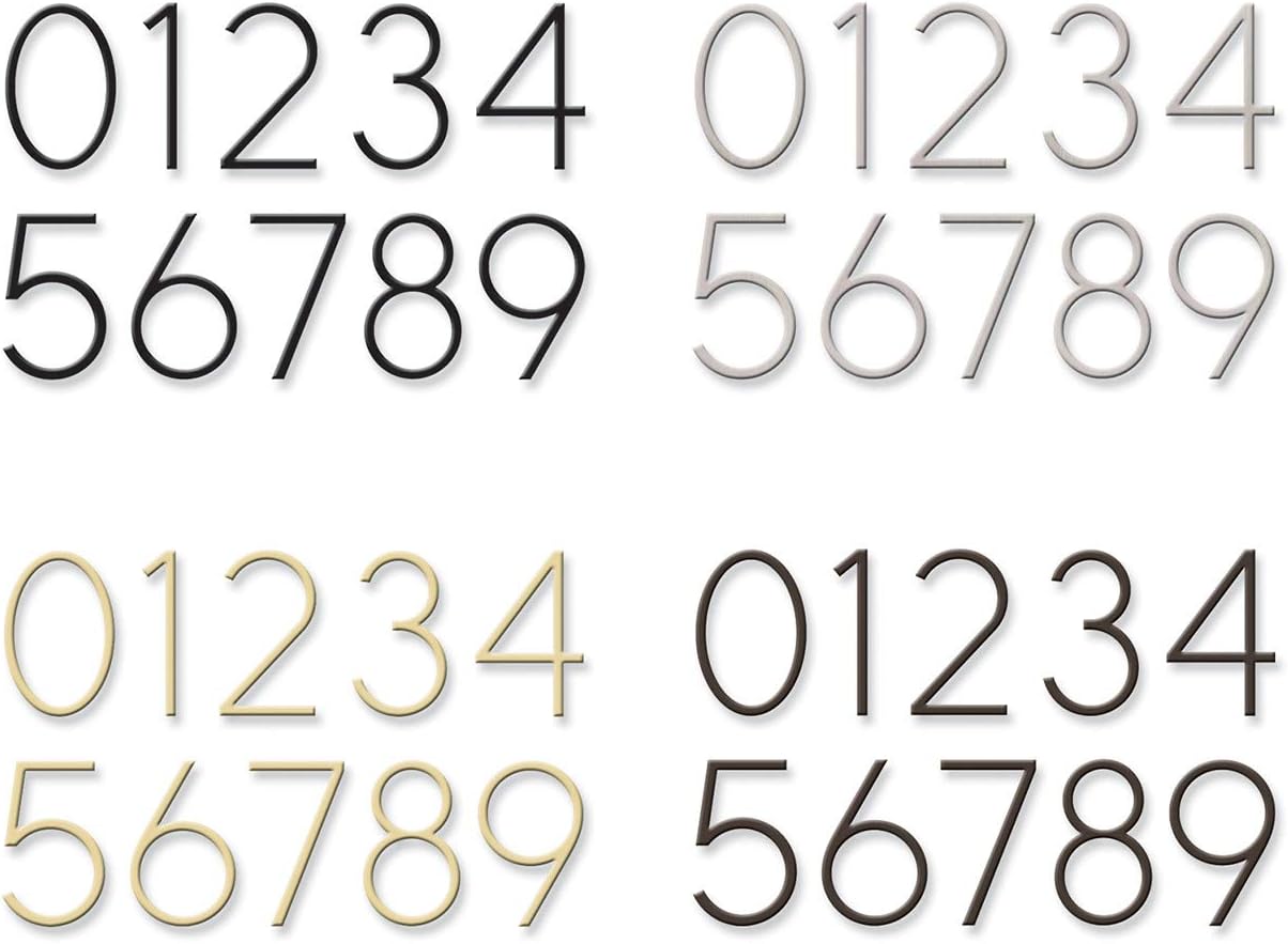 Distinctions 844686 House Number 1, Bronze Zinc Floating Address Number, Modern Outdoor Address Sign for Front Door, Mailbox, Wall, or Plaque, 5 Inches