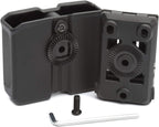 OWB Polymer Double Magazine Holster Ambidextrous Carrier, Fits 9mm/.40 Calibers Double Stack Magazines of Glock, S&W, Sig Sauer, Springfield, Taurus, Beretta, Ruger, Walther, Canik, Colt, CZ, H&K