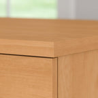 Bush Furniture Somerset 60W Office Desk with Lateral File Cabinet and 5 Shelf Bookcase in Maple Cross