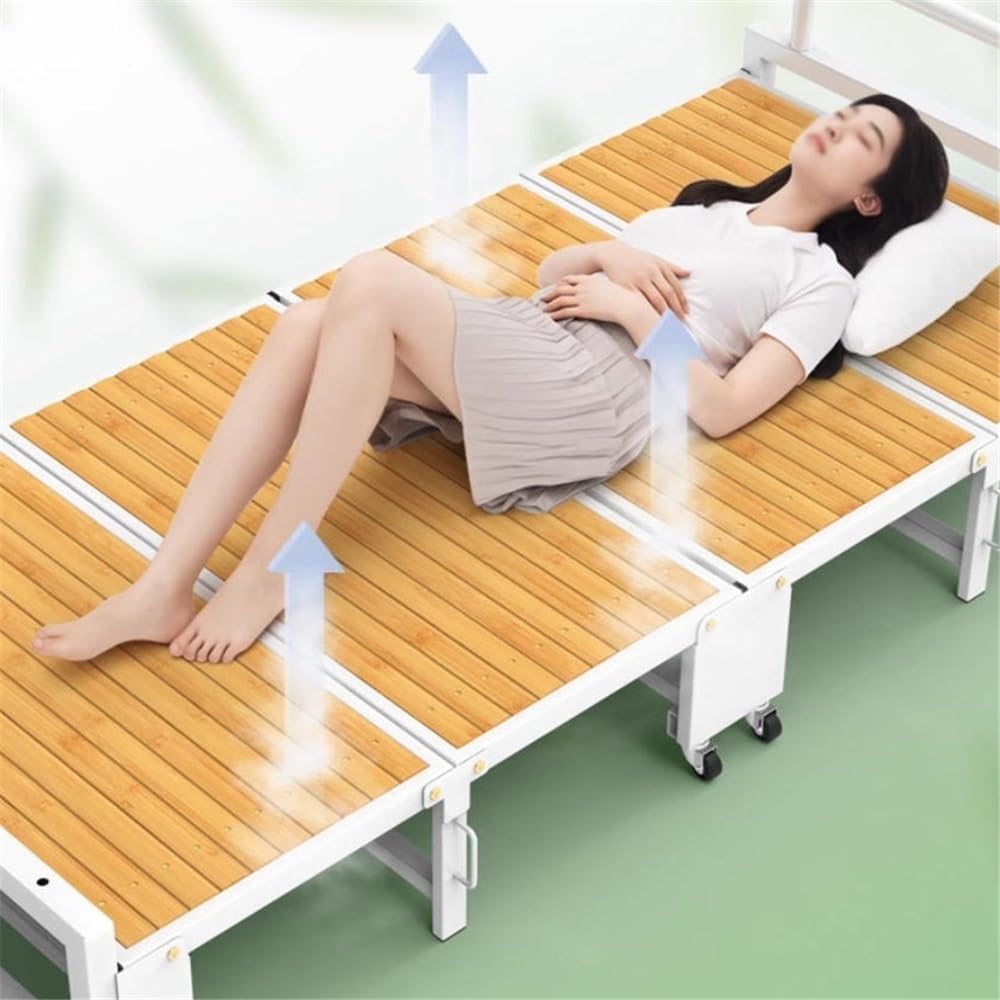 Camping Bed Simple Bed Folding, Single Nap, Home Cooling, Accompanying Marching Folding Bed(Large)