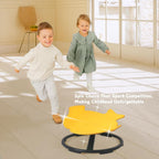 Sensory Spinning Chair for Kids with Autism & ADHD, Swivel Chair for Indoor/Outdoor Use, Sit and Spin Toys, Fish-Shaped Sensory Chairs for Autistic Children, Training Body Coordination (Yellow)