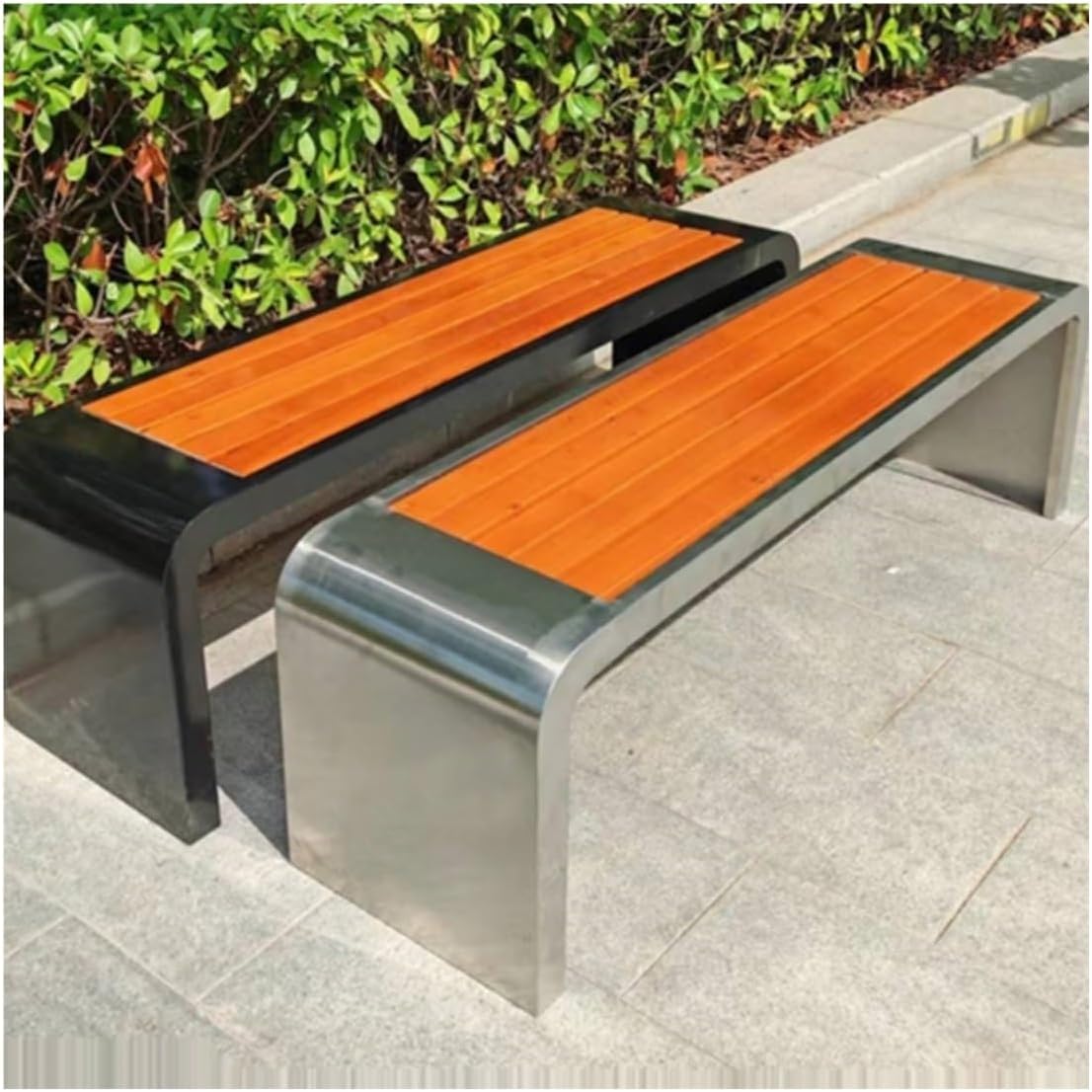Benches, Stainless Steel Park ChairOutdoor BenchesBenchesCourtyardCommunity Leisure(180cm)