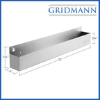 GRIDMANN 32-inch Single Speed Rail - Stainless Steel Liquor Bottle Holder Rack for Bars
