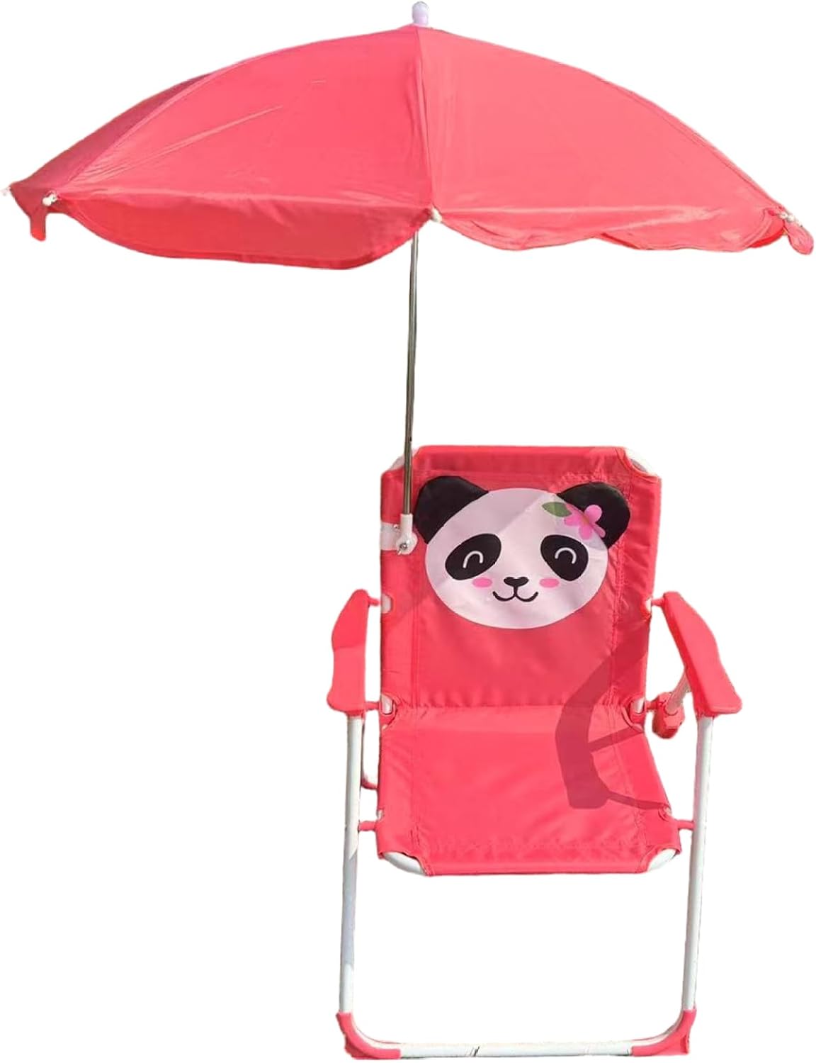 Kids Beach Chair with Umbrella, Foldable & Detachable Portable Oxford Cloth Cute Kids Beach Chair with Canopy for Outdoor Summer, Style 2, Camping Hiking