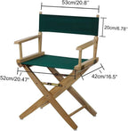 2 Set Replacement Cover Canvas for Directors Chair, 20cm X 52cm + 52cm X 42cm, Green