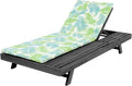 Lounge Chairs for Poolside- Adjustable Outdoor Chaise Lounge Chair with Cushion, Acacia Timber Patio Sun Lounger, Poolside Reclining Lounge Chair(Size:Green,Color:A)