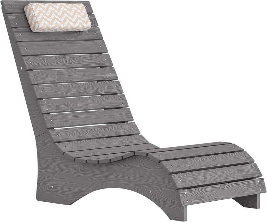 HDPS Pool Lounge Chairs Set of 2, Use in Pools Lounge Chairs up to 10-Inches of Water, Chaise Chairs with Headrest, Lounge Chair Outdoor, Fade-Resistant Pool Lounger for Deck