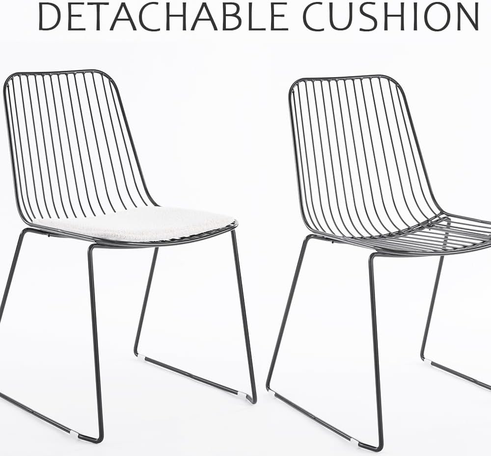 Dining Room Chair Heavy Duty, Dining Chairs Set of 2 with Removable Cushion, Dining Chair for Kitchen with Solid Rebar, Dining Chairs for Living Room, Makeup Room