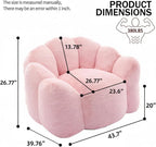 YISHENG Bean Bag Chairs, Large Bean Bag Couch for Adults,Stuffed Single Sofa Chair Comfy Giant Bean Bag Chair with Spacious Design for Playing or Bedroom,Reading Pink