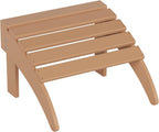 WO Home Furniture Adirondack Ottoman Outdoor Patio Footrest 13.5" Inch Folding Footstool for Outdoor Adirondack Chair (Teak)