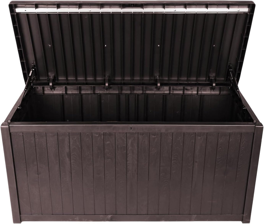 Large Storage Bench Lockable Outside Storage Box Container Waterproof for Furniture Outdoor Cushions Garden Pool Tools