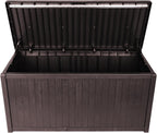 Large Storage Bench Lockable Outside Storage Box Container Waterproof for Furniture Outdoor Cushions Garden Pool Tools
