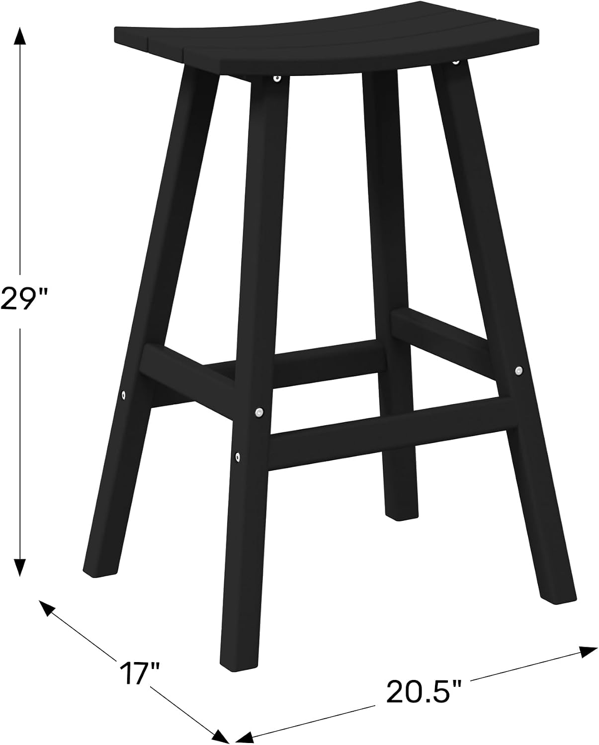 WestinTrends Malibu 2 Piece Set of 29 Height Outdoor/Patio Saddle bar stools, Dark Brown