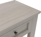 Knocbel Console Table with 4 Storage Drawers and Bottom Shelf, Rustic Distressed Sofa Table for Entryway Hallway Living Room, 63" W x 14" D x 30" H, Gray Wash Color