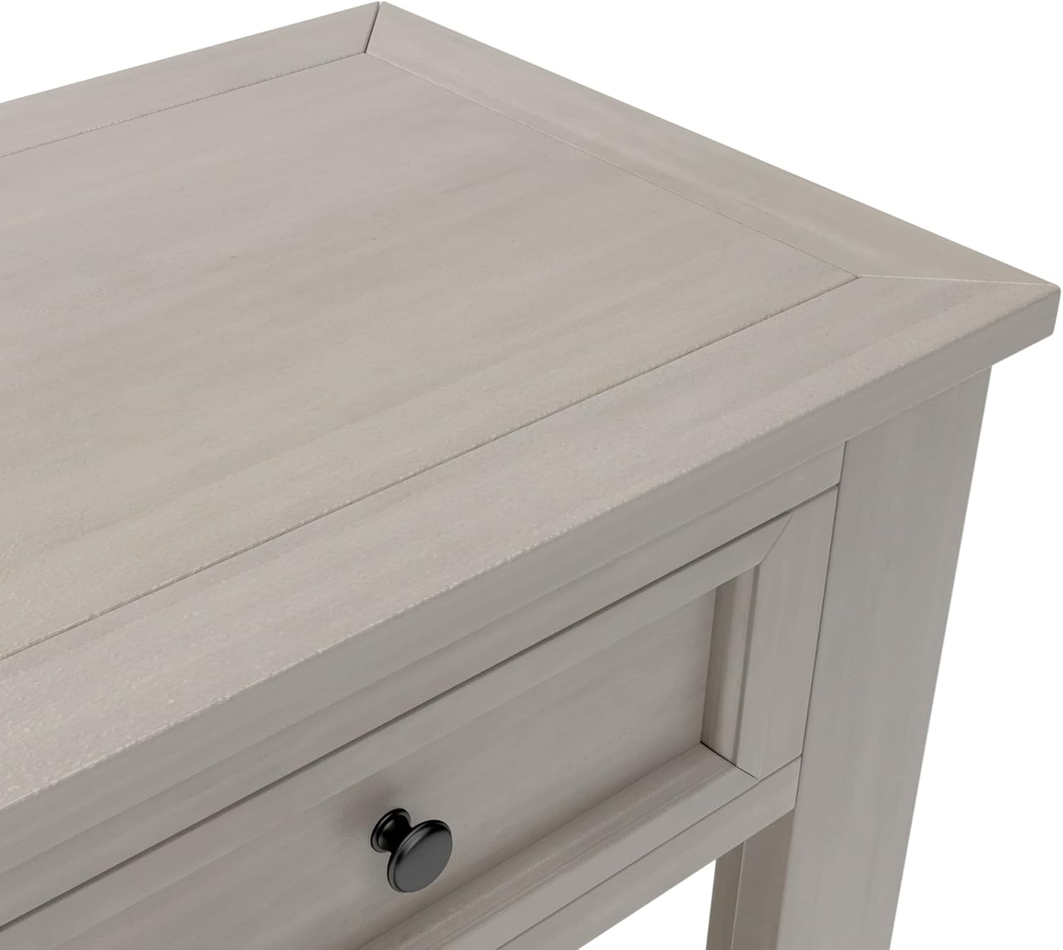 Knocbel Console Table with 4 Storage Drawers and Bottom Shelf, Rustic Distressed Sofa Table for Entryway Hallway Living Room, 63" W x 14" D x 30" H, Gray Wash Color