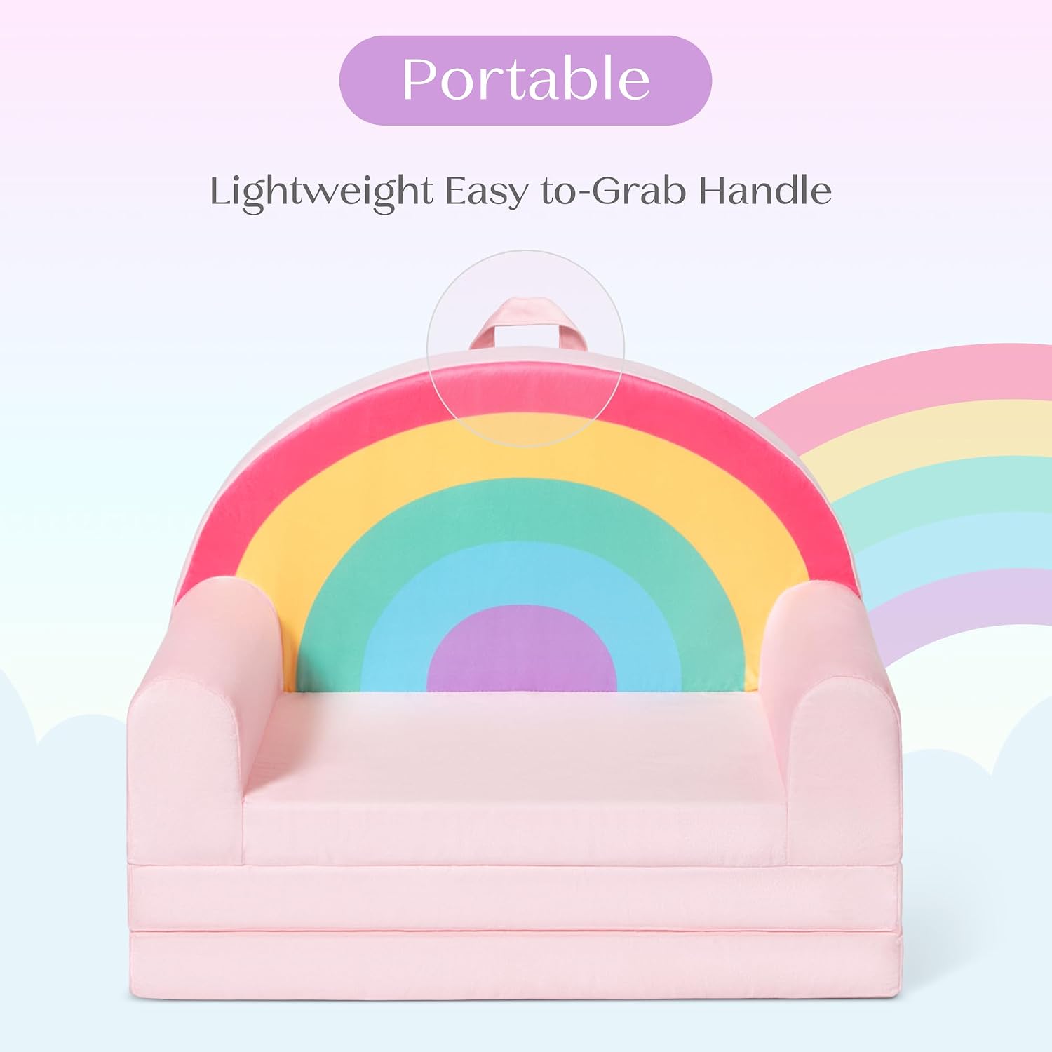 Delta Children Rainbow Flipout Figural Chair