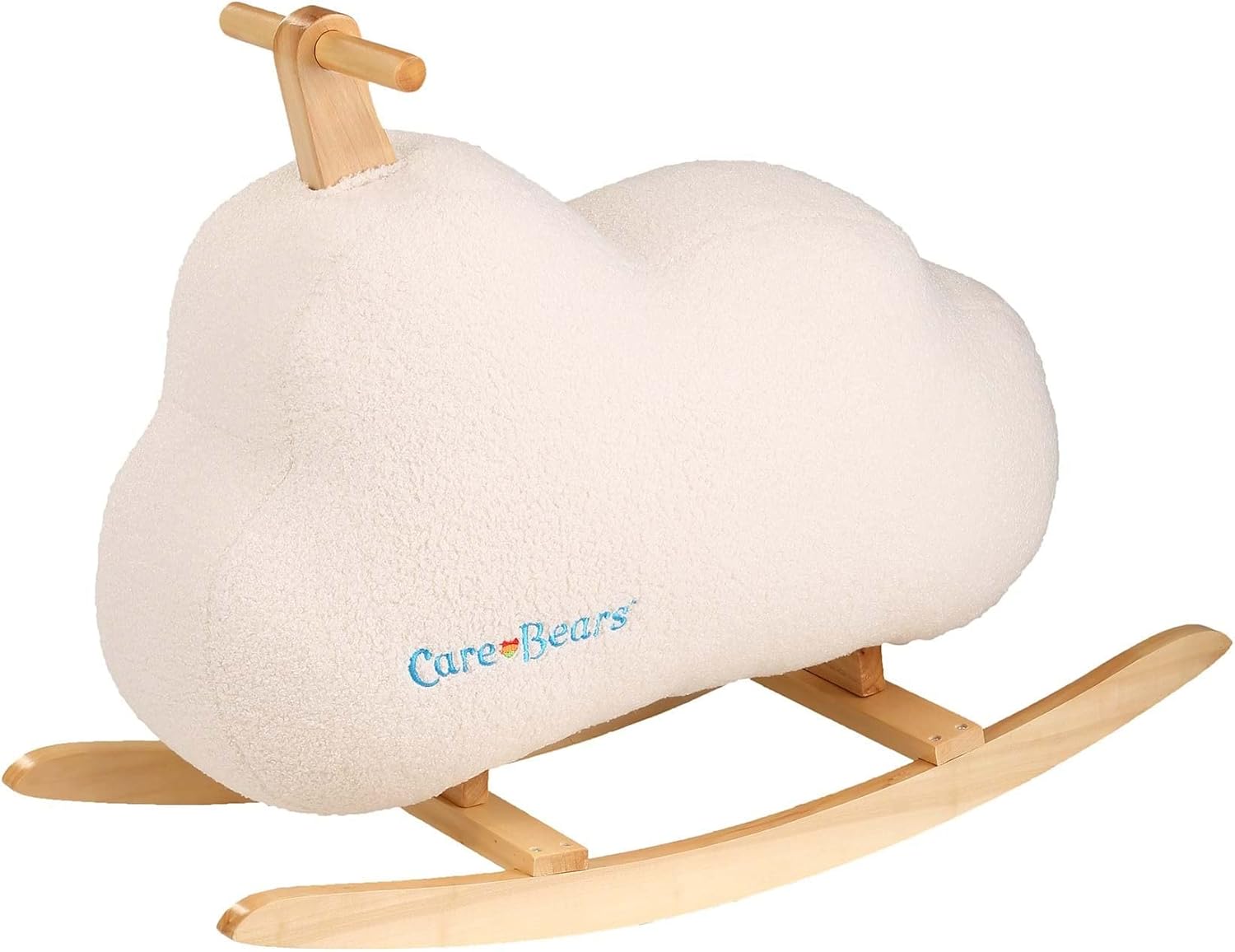 FUN.COM Children's Care Bears Cloud Rocker | Foam and Polyester Rocking Horse with Wooden Frame, Rockers, and Grips
