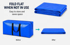 155 Gallon Extra Large Storage Bags, Jumbo Moving Storage Bags, Foldable Big Black Waterproof Outdoor Patio Cushion Storage Bag, 60x30x20inch - 1PACK