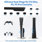OLCLSS Vertical Stand for P5 Pro, P5 Slim & P5 Consoles (Digital/Disc) with 9 Silicone Dust Plugs - Anti-Slip Base, Anti-Tip Design, Secure Screw, Accessories, Compatible with P5 Pro, Slim & 5 Models