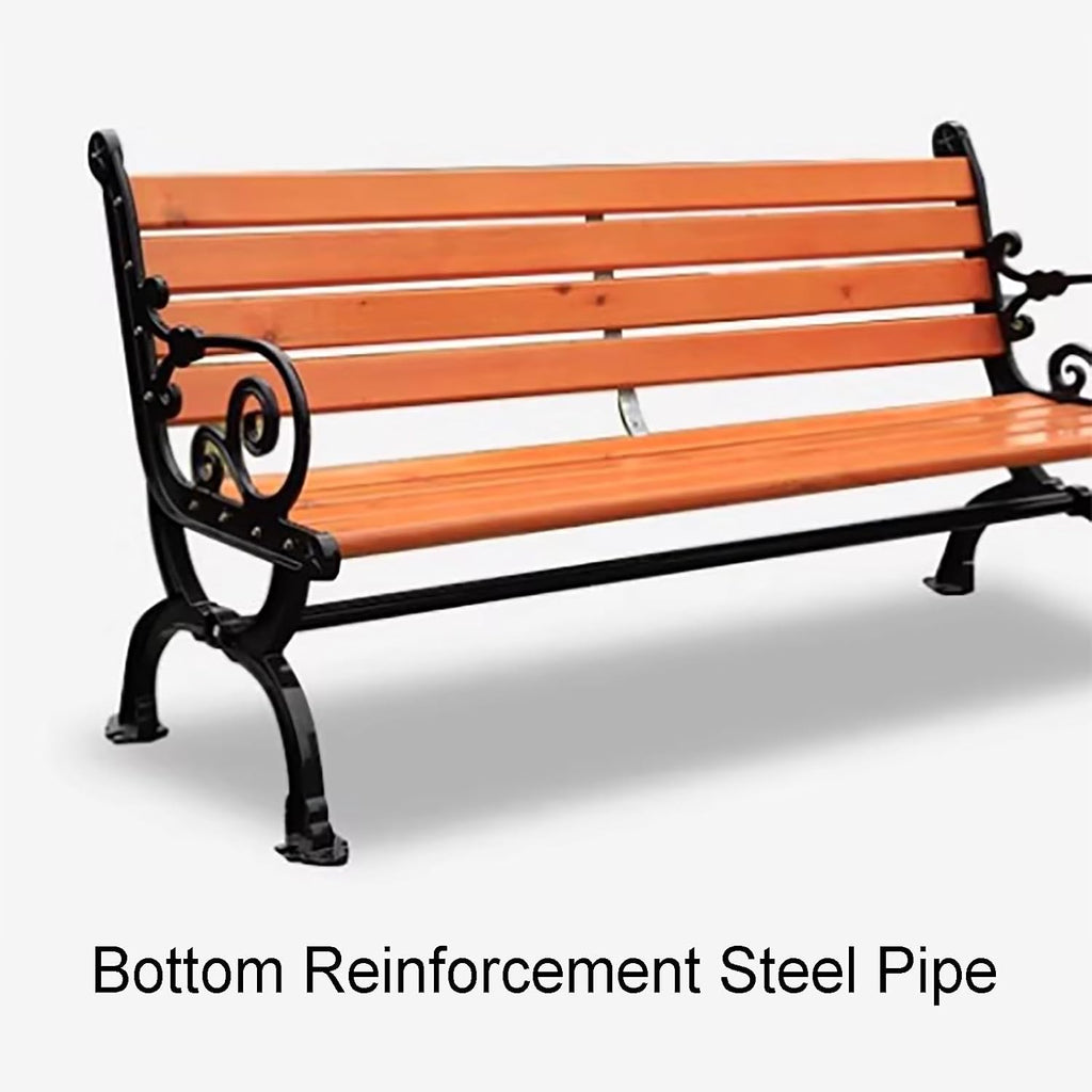 Garden Benches for Outdoors, Garden Bench with Armrests Backrest, Park Bench, for 2–3 People, Safety Edge, for Front Porch, and Park(Medium)