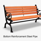 Garden Benches for Outdoors, Garden Bench with Armrests Backrest, Park Bench, for 2–3 People, Safety Edge, for Front Porch, and Park(Medium)