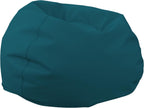 FDP 30" Vinyl Bean Bag Chair, Furniture for Kids and Teens, Perfect for Reading, Playing Video Games or Relaxing - Peacock