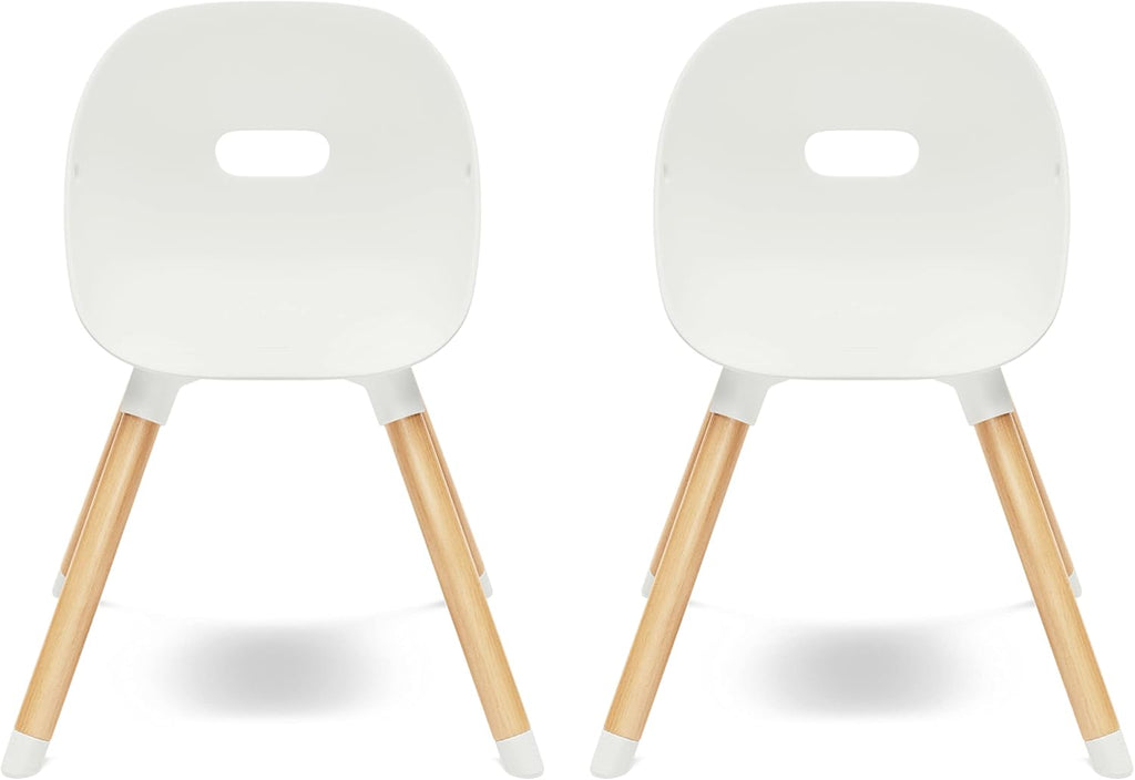 Lalo The Play Chair - Set of 2 Toddler Chairs - Sturdy Bucket Seat - Easy to Clean Kids Chair - 200 lb Weight Capacity - Coconut