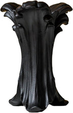 Vintage Gothic Ceramic Vase, 8.74×6.46×5.63inches, Matte Black Flower Vase for Red & Black Roses,Dark Academia Witchy Aesthetic Vase for Bedroom Living Room Dining Table