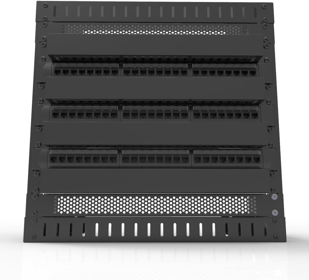 5 Pack 1U Venting Blank Panel - Steel Blank Rack Mount Panel Spacer for 19in Server Rack Cabinet or Enclosure, Black (1UVBP5PC)
