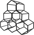 Godinger Wine Rack, 6 Wine Bottle Storage Holder, Metal Countertop Stand for Wine Bottles