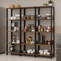 Madesa Kitchen Pantry Storage Rack with 15 Open Shelves 70" L Multiuse Modular Cabinet for Kitchen Organization (Black/Brown)