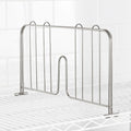 APLSS 4 Pack 18" W x 9" H Width Chrome Shelf Divider for Heavy Duty Wire Shelving, Dry Storage, NSF Certified