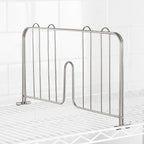 APLSS 4 Pack 18" W x 9" H Width Chrome Shelf Divider for Heavy Duty Wire Shelving, Dry Storage, NSF Certified