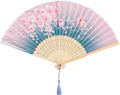 Retro Flower Pattern Home Decoration Elegant Folding Fan Painting Handheld Fan Dance Performance Props