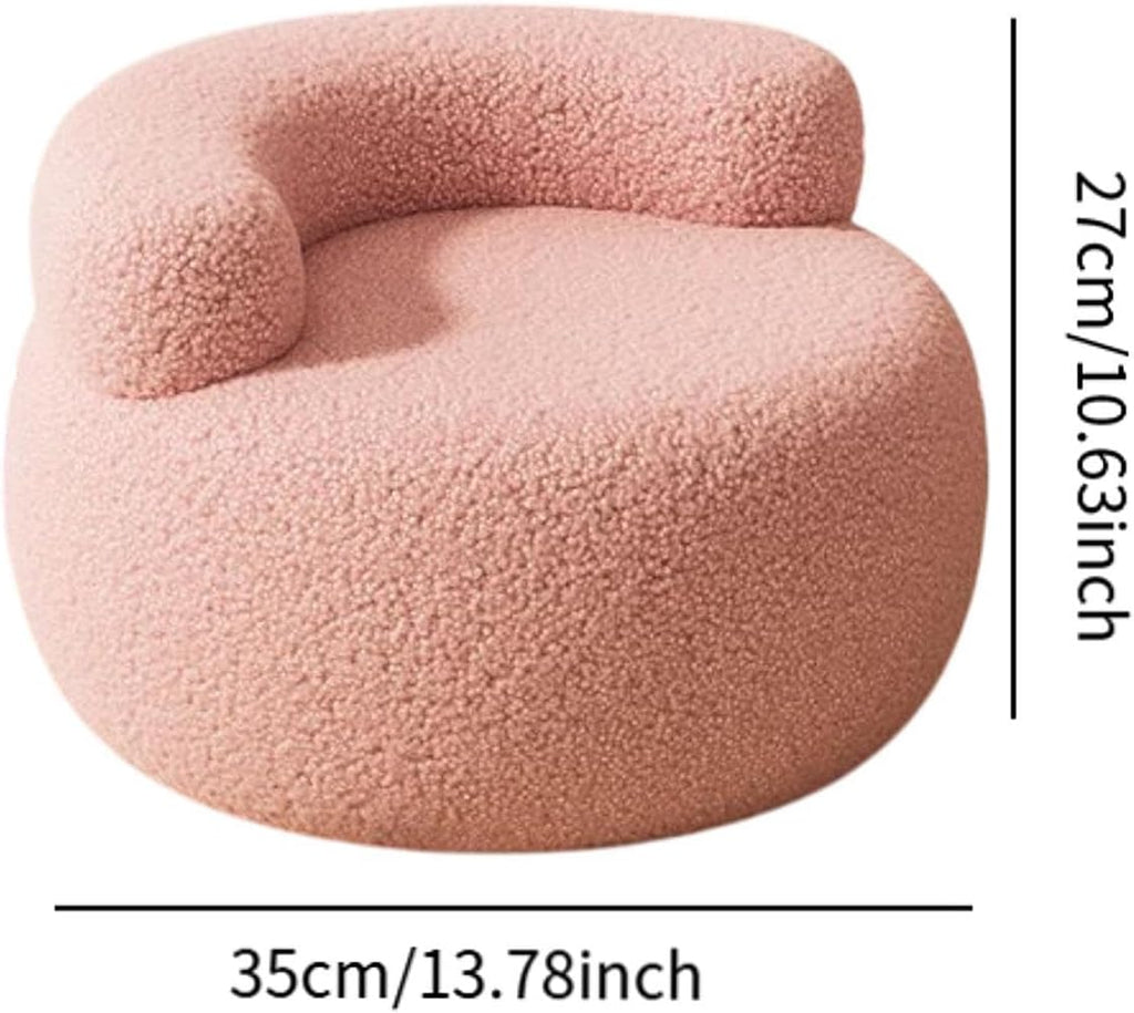 Lazy Sofa Footstool Ottoman Home Decor for Entryway Living Room Playroom Bedroom, Pink