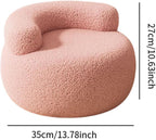 Lazy Sofa Footstool Ottoman Home Decor for Entryway Living Room Playroom Bedroom, Pink