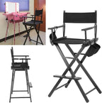 STAY GENT 5 in 1 Accessories Set for Makeup Artist Chair, (not Including Chair) Black Replacement Cover Canvas, 2 Portable Side Storage Bags and Hanging Mesh Bag, Black