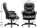 Furmax Office Executive Chair High Back Adjustable Managerial Home Desk Chair, Swivel Computer PU Leather Chair with Lumbar Support