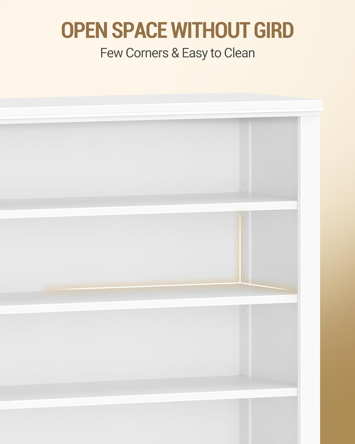 Hzuaneri Shoe Storage Cabinet, 10 Tiers Freestanding Shoe Cabinets, Wooden Shoes Rack with Cubby, 46-50 Pairs, Farmhouse Tall Shoes Cubby Organizer for Entryway, Living Room, White SR59803X