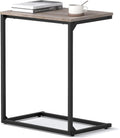 VASAGLE C Shape End Table, Small Coffee Table For Couch Or Sofa, Industrial Side Table In Living Room, Bedroom, 13.8 x 21.7 x 26 Inches, Greige and Classic Black ULNT052B02 | TV Tray, Small Coffee Table in Living Room, Bedroom, 13.8 x 21.7 x 26 Inches