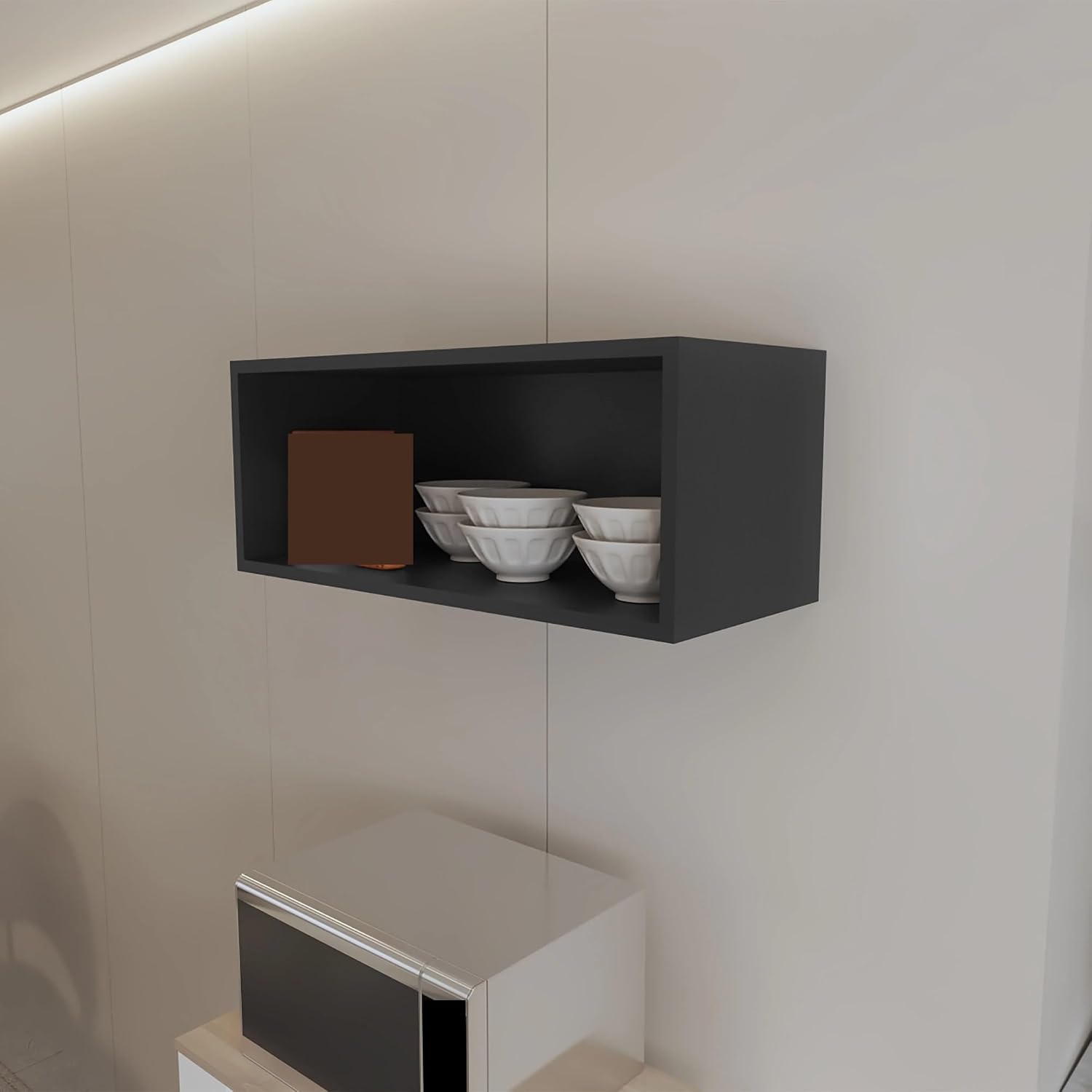 Wall Cabinet with Open Storage, Pantry Sideboard Locker for Kitchen Hallway Closet,for Kitchen Home