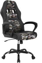 Gaming Chair PU Leather Chairs Ergonomic Office Chair Executive Computer Chairs High Back Computer Task with Lumbar Support Adjustable Height, Camo
