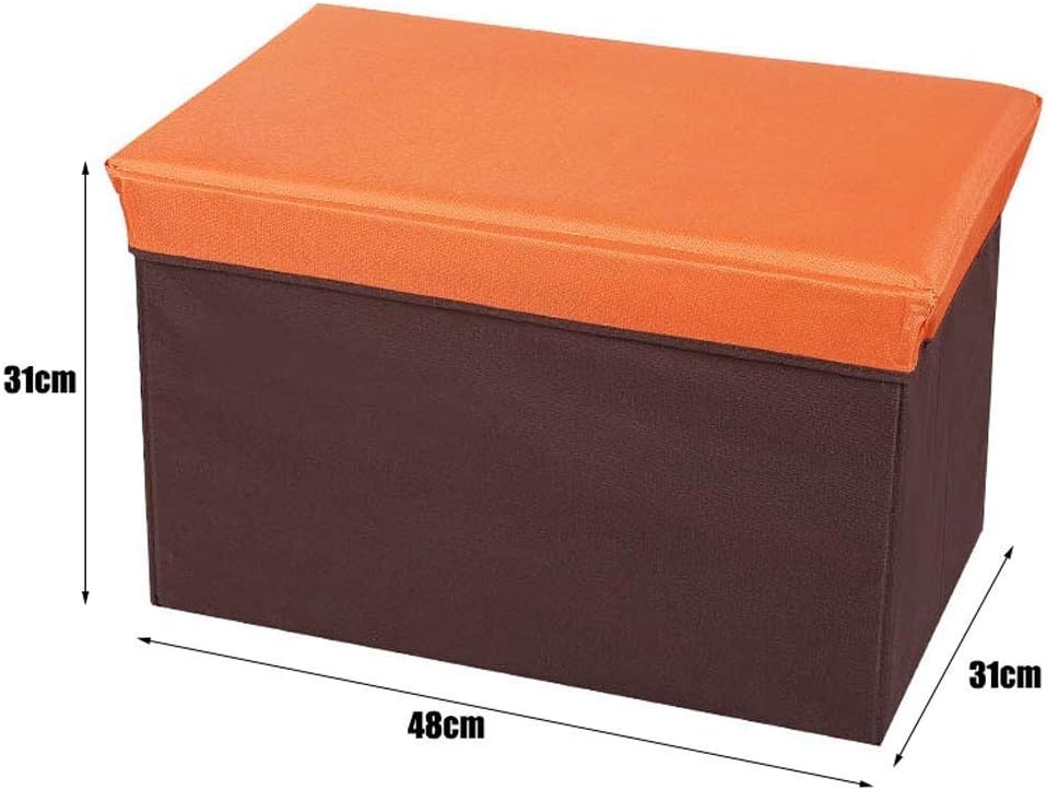 Storage Stool Creative Toy Box Pouffe Ottoman Chairs Simple Folding Seat Footstool (Color : Green)