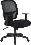 Amazon Basics Big and Tall Mesh Office Chair with Adjustable Armrests, Lumbar Support, Adjustable Height, 400lbs Capacity, Black