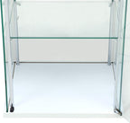 Fuji Boeki 97300 Collection Case, Figure Case, 3 Tiers, Width 16.7 x Depth 14.4 x Height 33.9 inches (42.5 x 36.5 x 86 cm), White, Tempered Glass, Full Glass, Assembly Required