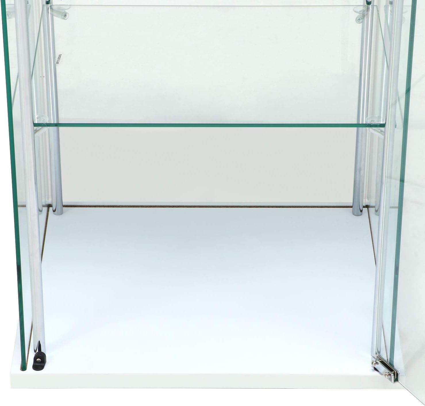 Fuji Boeki 97300 Collection Case, Figure Case, 3 Tiers, Width 16.7 x Depth 14.4 x Height 33.9 inches (42.5 x 36.5 x 86 cm), White, Tempered Glass, Full Glass, Assembly Required