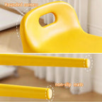 Stackable Plastic Backrest Stools, Conference Room Standby Chair, Simple Bar Stools, Widen The Large Seat Surface, for Parties, Home, Office(Orange)