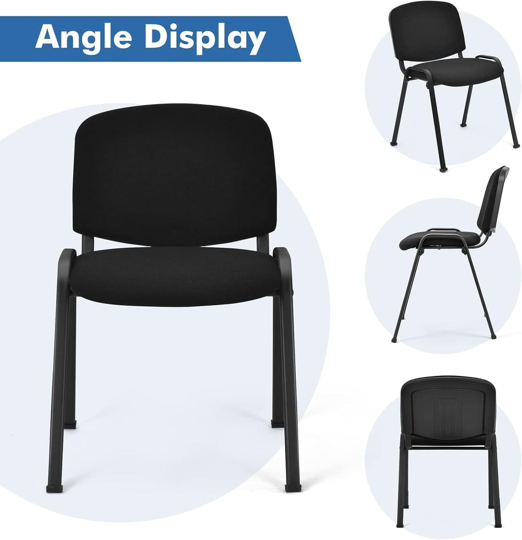 S AFSTAR Set of 10 Conference Chairs, Stackable Chair with Padded Cushion, Ergonomic Office Guest Reception Chair, Guest Chairs for Reception Waiting Room Meeting Room Office Lobby Church (10 Pack)